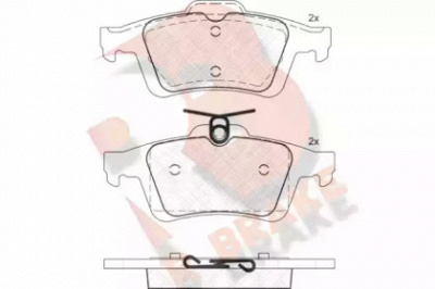 R BRAKE rb1744 -  Комплект тормозных колодок, дисковый тормоз